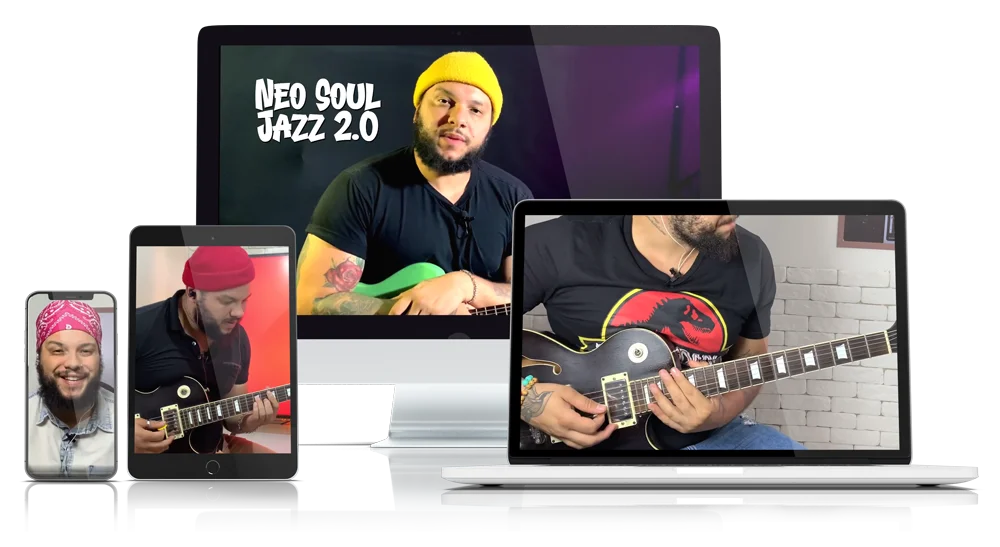 Visão geral do curso Neo Soul Jazz 2.0 em vários dispositivos